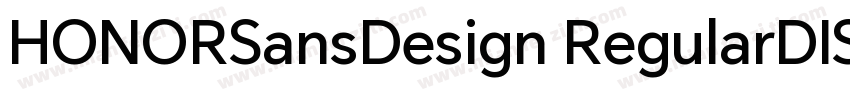 HONORSansDesign RegularDISP字体转换